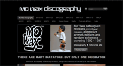 Desktop Screenshot of mowaxdiscography.com